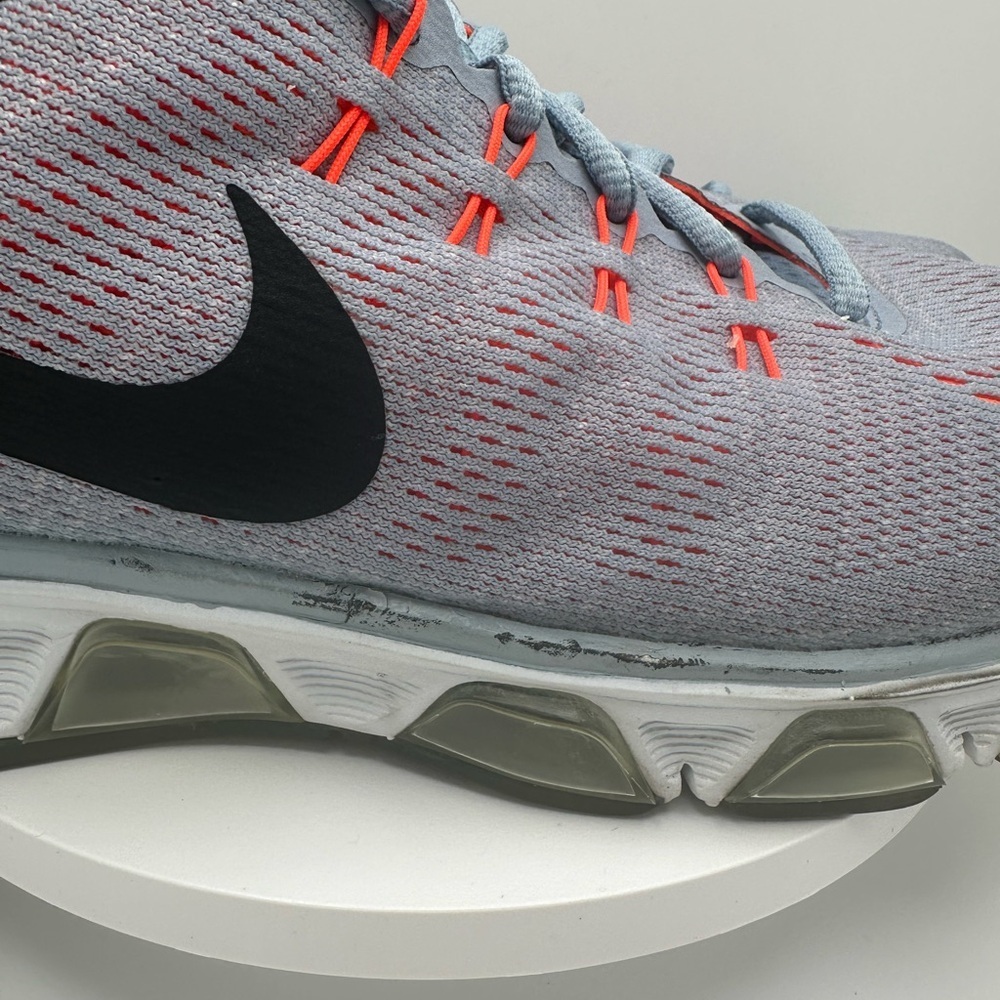Nike Men's Light Gray and Black Athletic Running Shoes with Orange Accents - Picture 8 of 10
